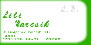 lili marcsik business card